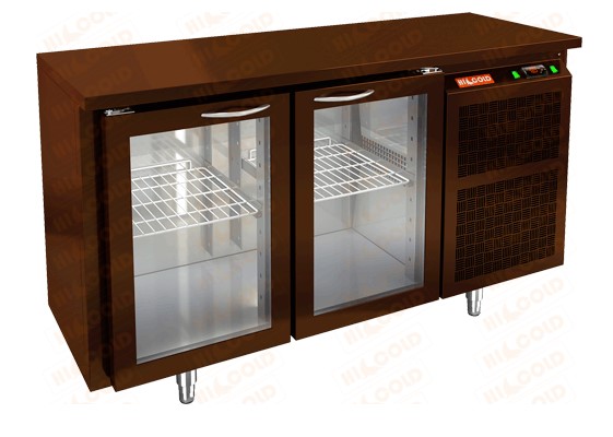 Стол охлаждаемый HICOLD BNG 11 HT BAR, пластификат, 2 двери (+2...+10°С)